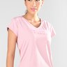 Camiseta Feminina Poliamida Decote V Sports Rosa Queimado