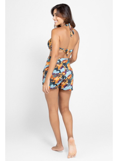 Shorts feminino praia alegria estampa marrakech Taquion