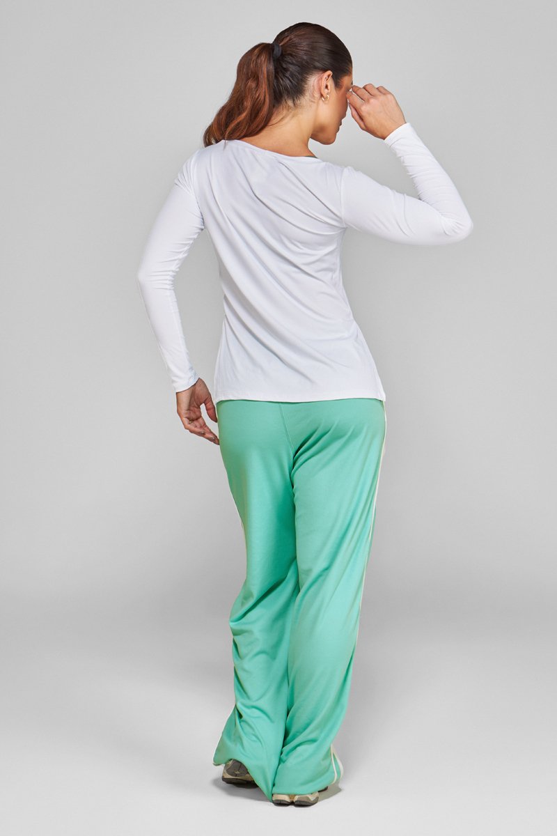 Blusa manga longa feminina poliamida abertura Origem branca Taquion