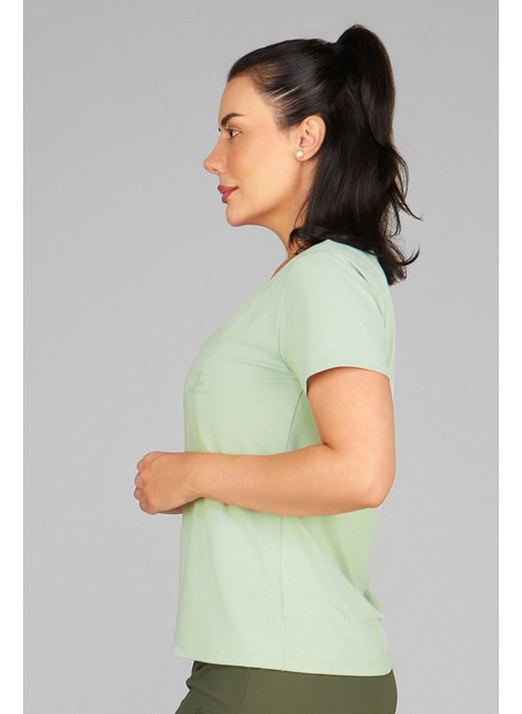 Camiseta Feminina Poliamida Gola V Héra Verde Água