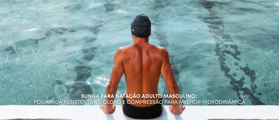 Sunga masculina de natação: estrutura compacta e desempenho prolongado Sunga masculina de natação: estrutura compacta e desempenho prolongado